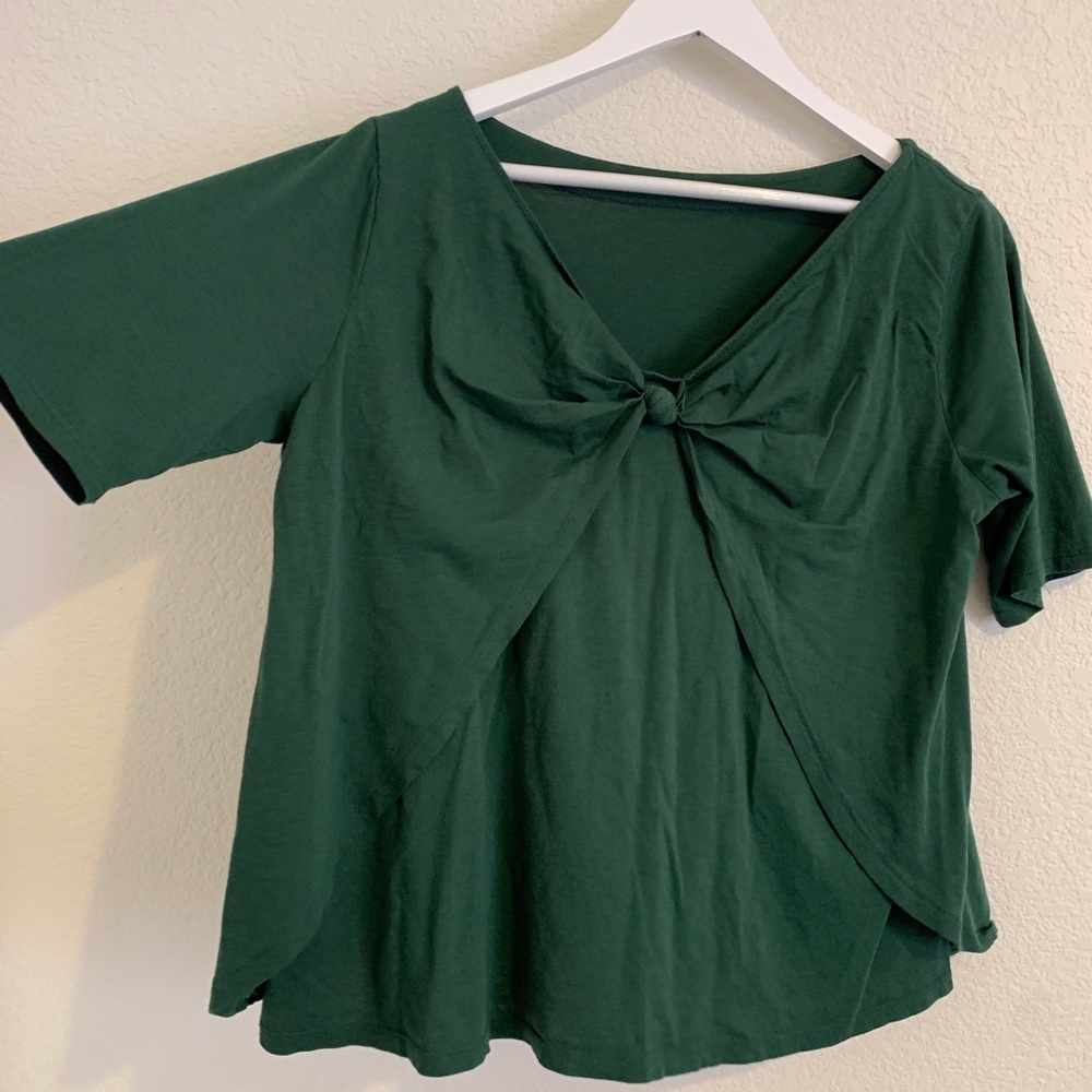 Green loft shirt with bow on back!